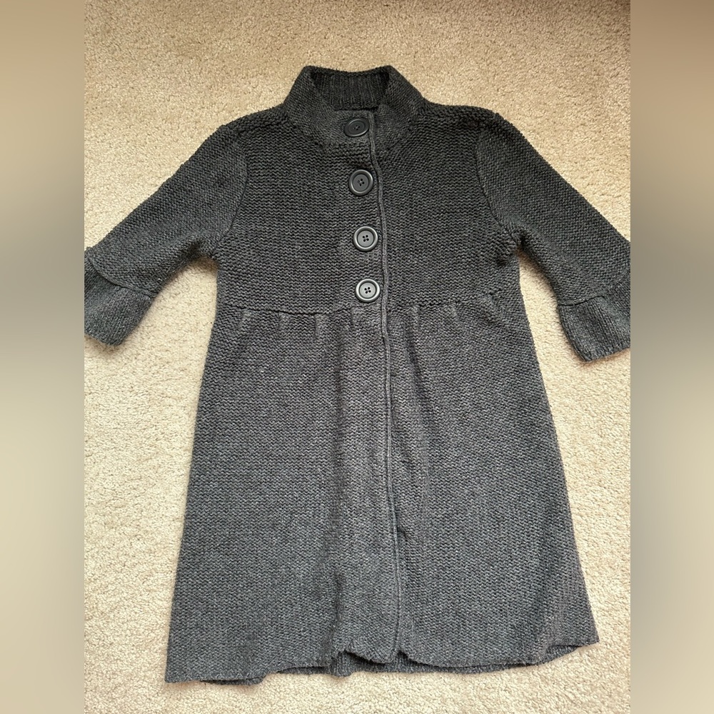 Women’s Gray Button Up Sweater